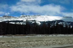 05C Armor Peak And Ridge To Protection Mountain Afternoon From Trans Canada Highway Driving Between Banff And Lake Louise in Winter
